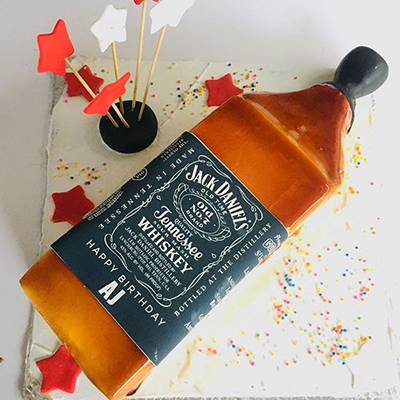 "Designer Jack Daniels Semi Fondant Cake -3 Kg (Cake Magic) - Click here to View more details about this Product